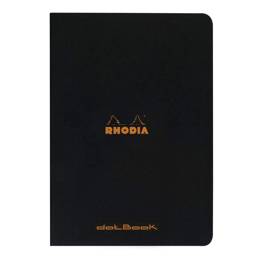 Rhodia - Classic Black - Stapled - Dot Grid - A4 (210 mm x 297 mm or 8.3