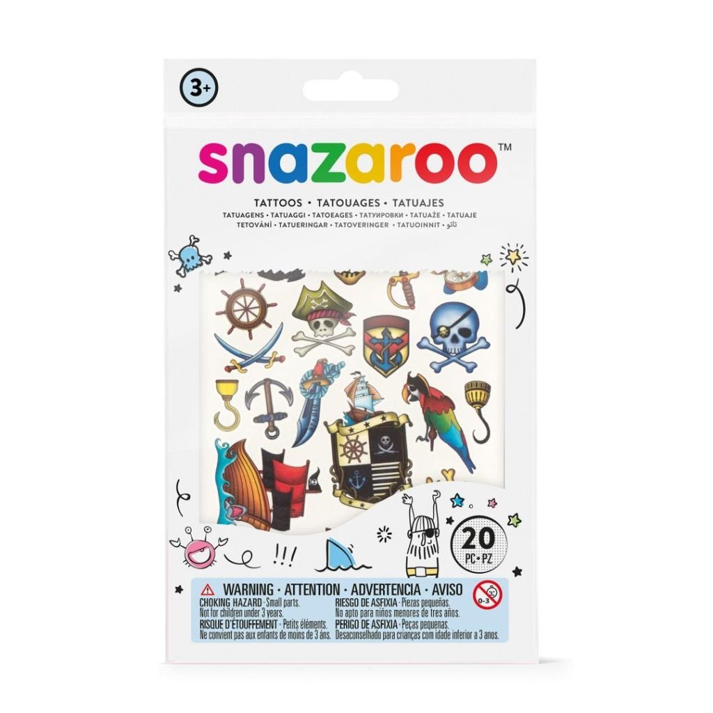 Snazaroo Temporary Tattoos - Adventure (Boys) - Set of 20