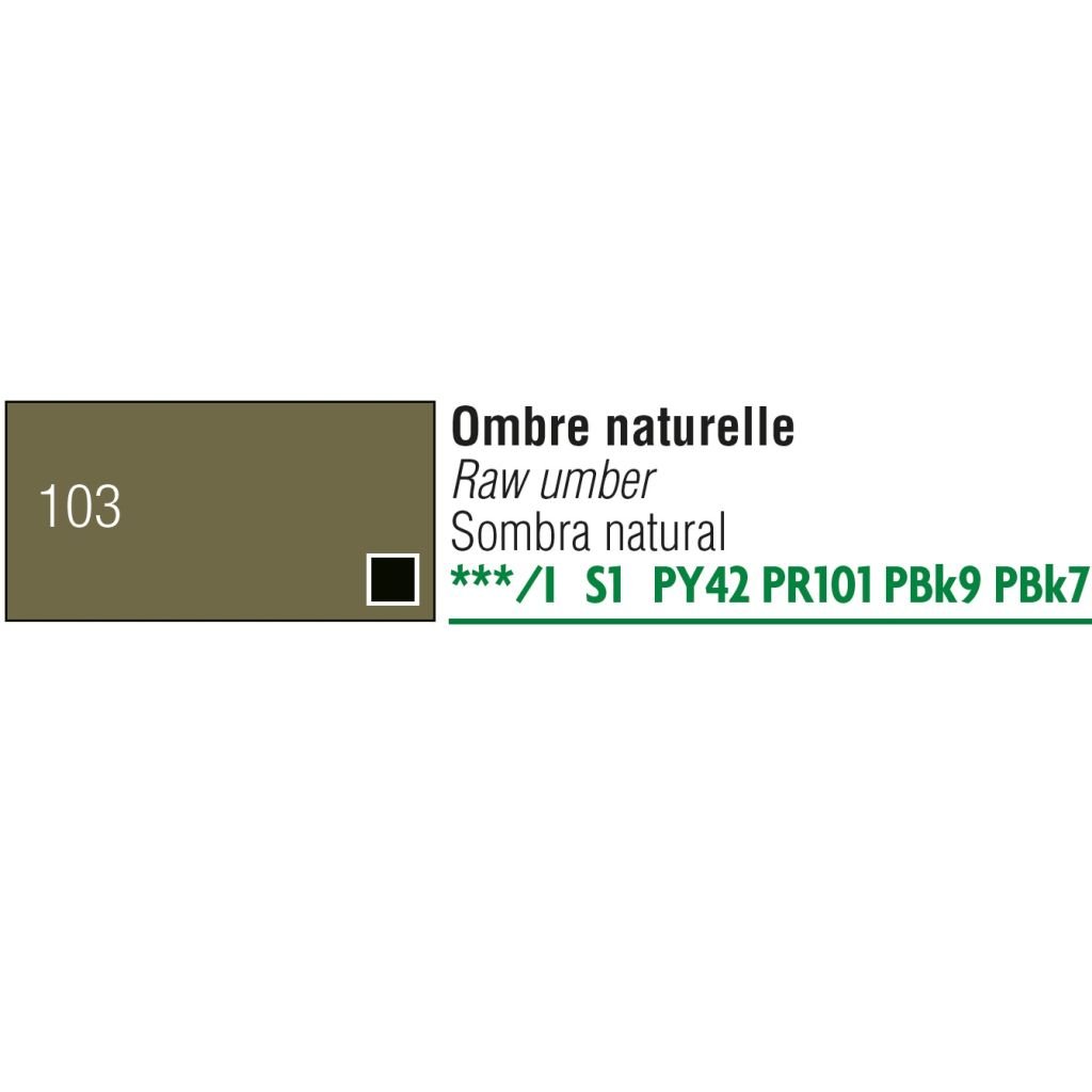 Pebeo Gouache Extra Fine T7 Paint - Natural Umber (103) - 20 ML Tube