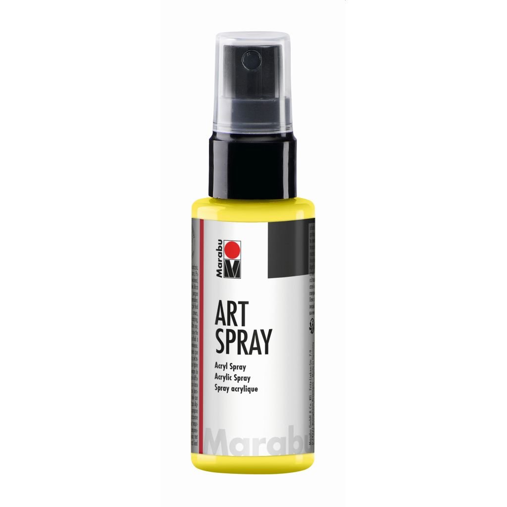 Marabu Art Spray - Acrylic Paint - 50 ML Spray Bottle - Lemon (020)