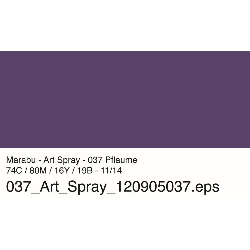 Marabu Art Spray - Acrylic Paint - 50 ML Spray Bottle - Plum (037)