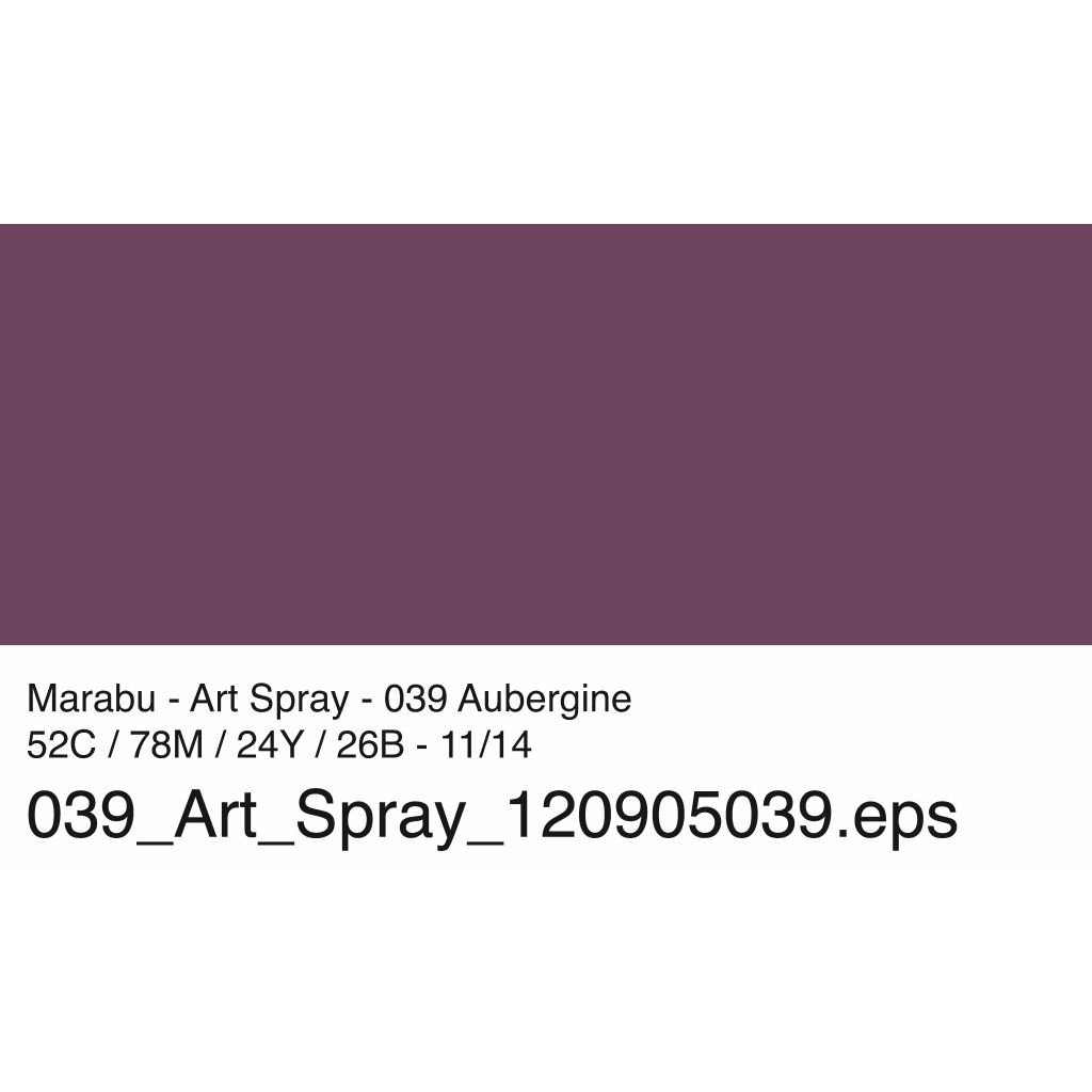 Marabu Art Spray - Acrylic Paint - 50 ML Spray Bottle - Aubergine (039)