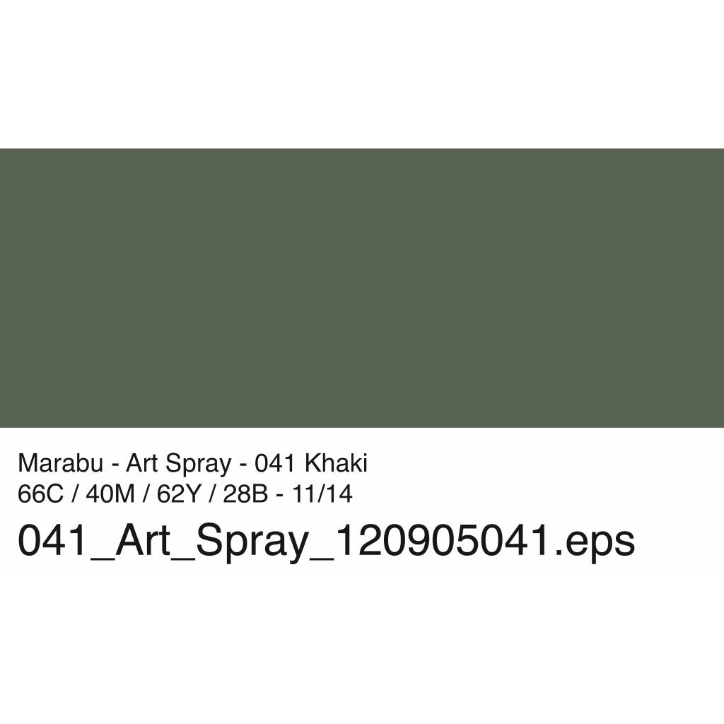 Marabu Art Spray - Acrylic Paint - 50 ML Spray Bottle - Khaki (041)