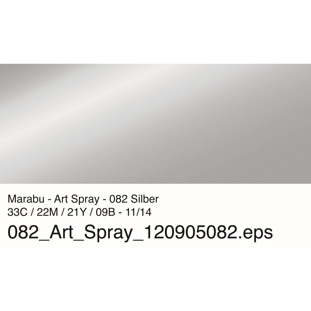 Marabu Art Spray - Acrylic Paint - 50 ML Spray Bottle - Silver (082)