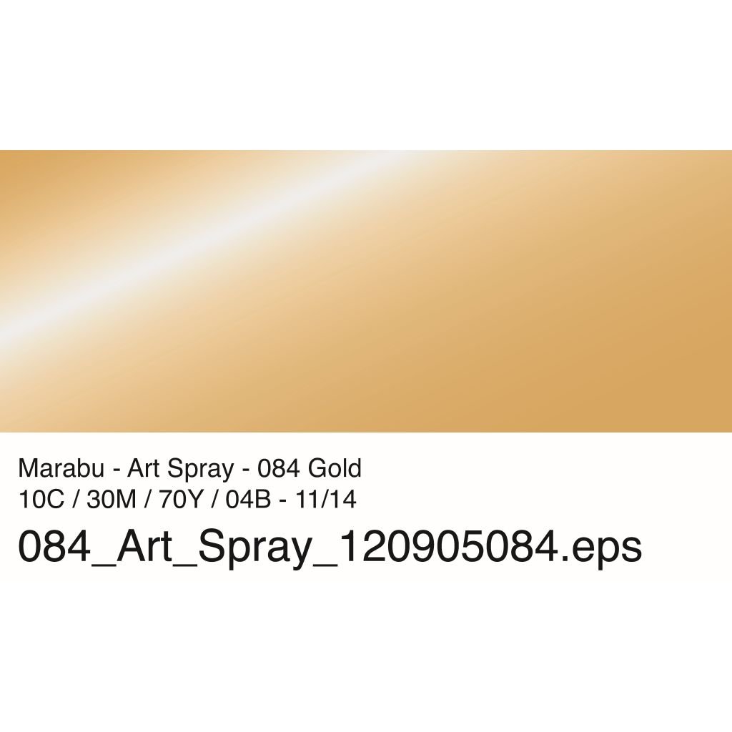 Marabu Art Spray - Acrylic Paint - 50 ML Spray Bottle - Gold (084)