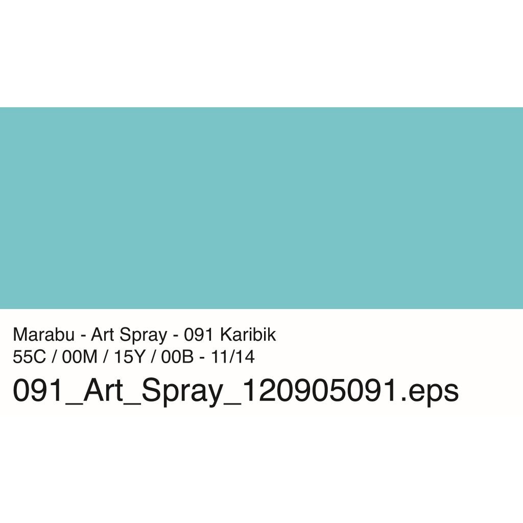 Marabu Art Spray - Acrylic Paint - 50 ML Spray Bottle - Caribbean (091)