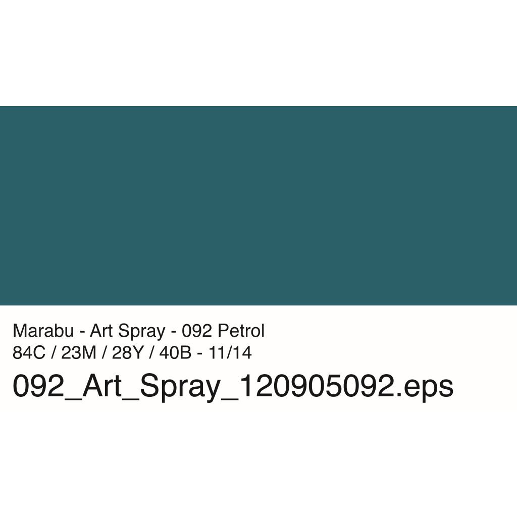 Marabu Art Spray - Acrylic Paint - 50 ML Spray Bottle - Petrol (092)