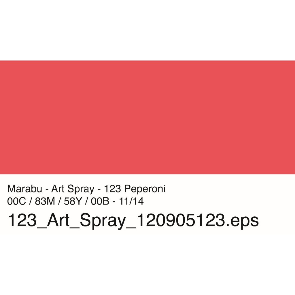 Marabu Art Spray - Acrylic Paint - 50 ML Spray Bottle - Chilli (123)