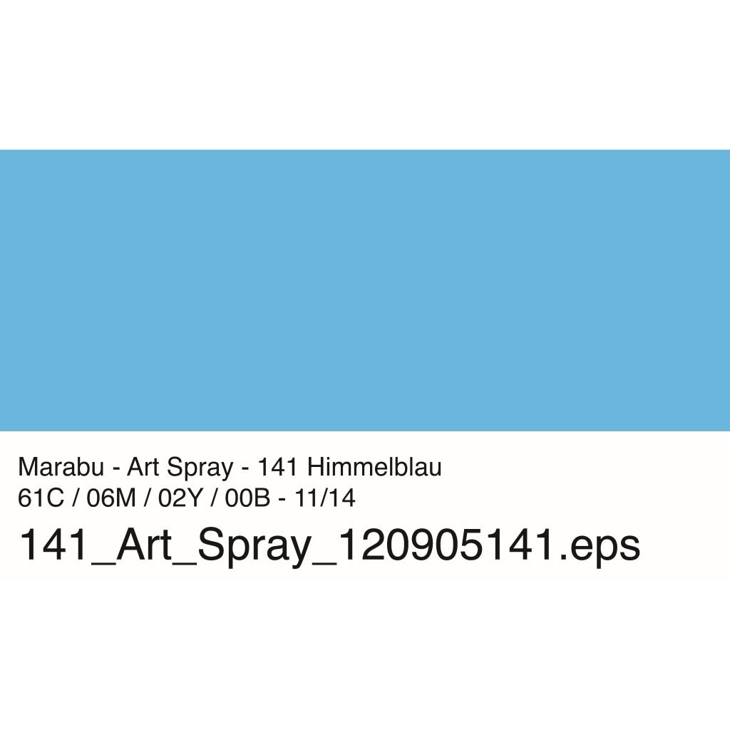 Marabu Art Spray - Acrylic Paint - 50 ML Spray Bottle - Sky Blue (141)