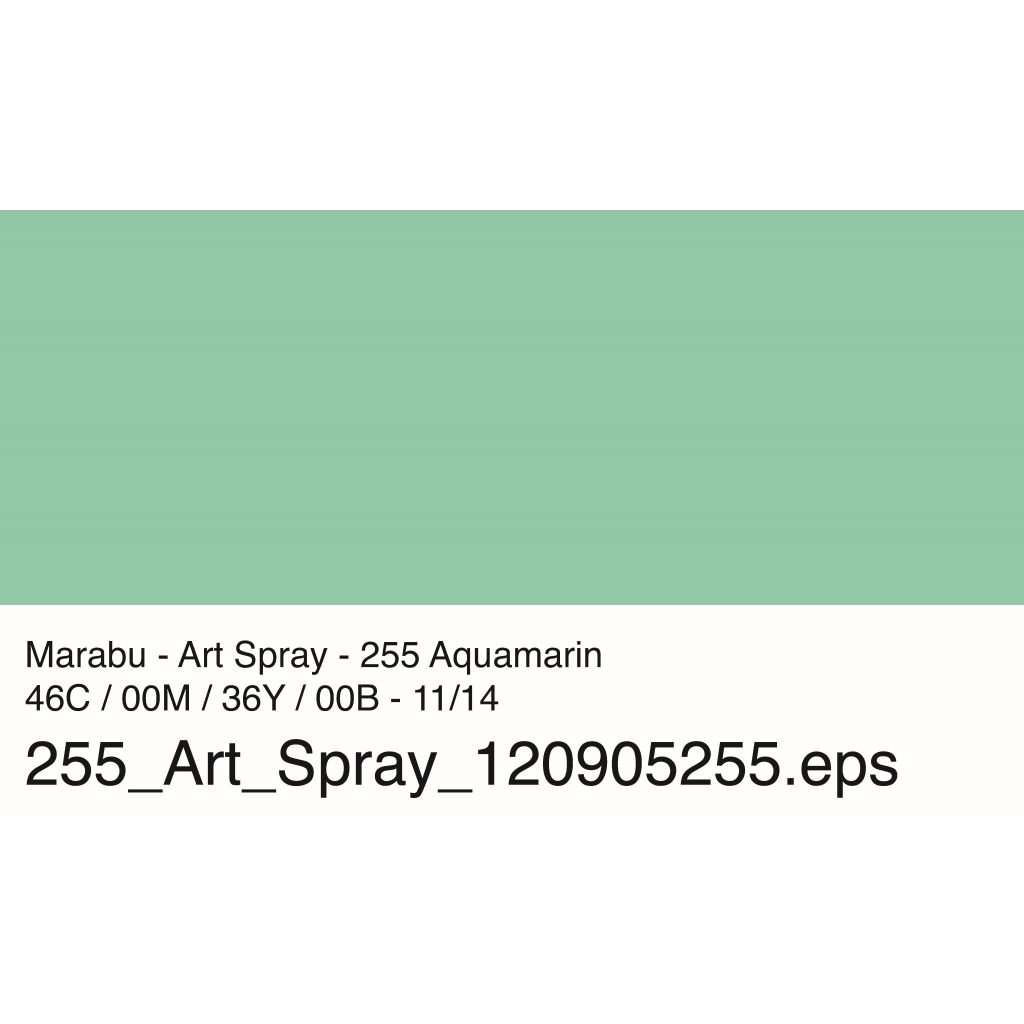 Marabu Art Spray - Acrylic Paint - 50 ML Spray Bottle - Aquamarine (255)