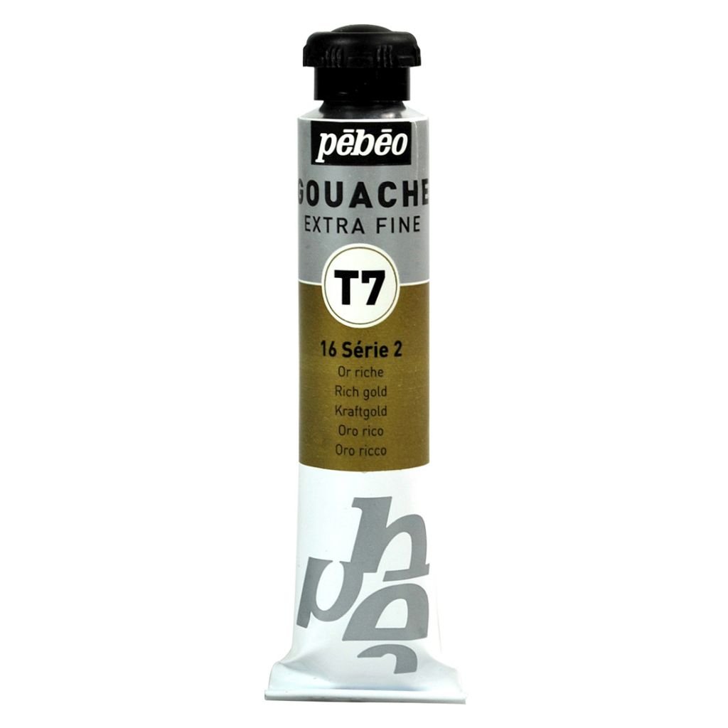 Pebeo Gouache Extra Fine T7 Paint - Rich Gold (016) - 20 ML Tube