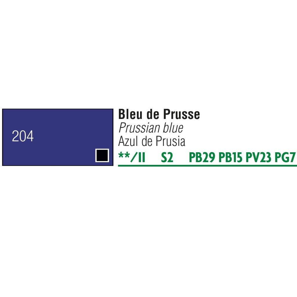 Pebeo Gouache Extra Fine T7 Paint - Prussian Blue Hue (204) - 20 ML Tube