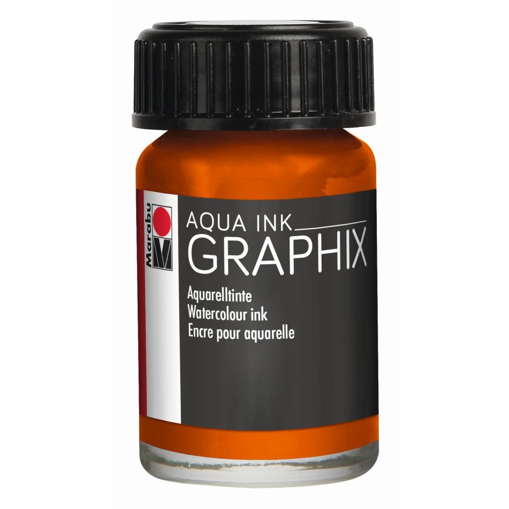 Marabu Graphix Aqua Ink - Bottle of 15 ML - Orange (013)