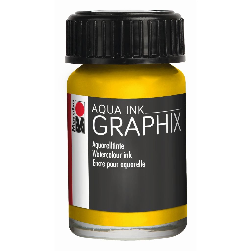 Marabu Graphix Aqua Ink - Bottle of 15 ML - Lemon (020)