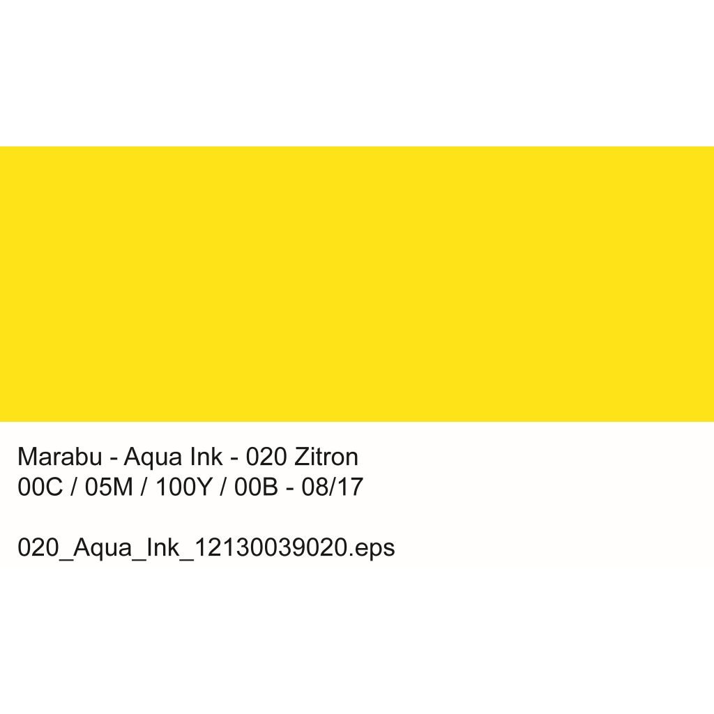 Marabu Graphix Aqua Ink - Bottle of 15 ML - Lemon (020)