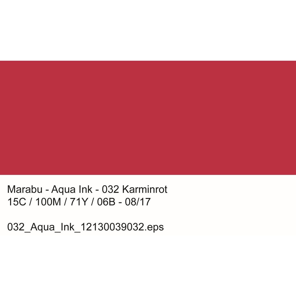 Marabu Graphix Aqua Ink - Bottle of 15 ML - Carmine Red (032)