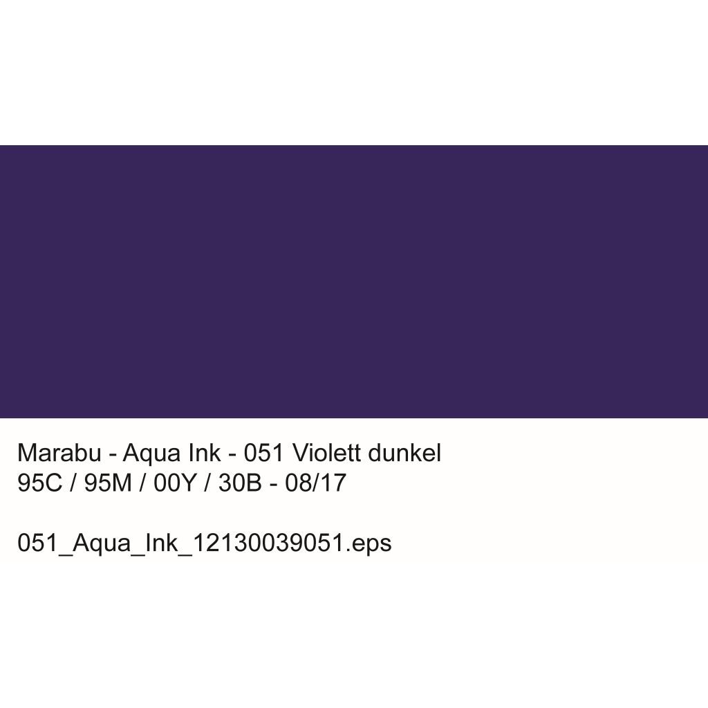 Marabu Graphix Aqua Ink - Bottle of 15 ML - Dark Violet (051)