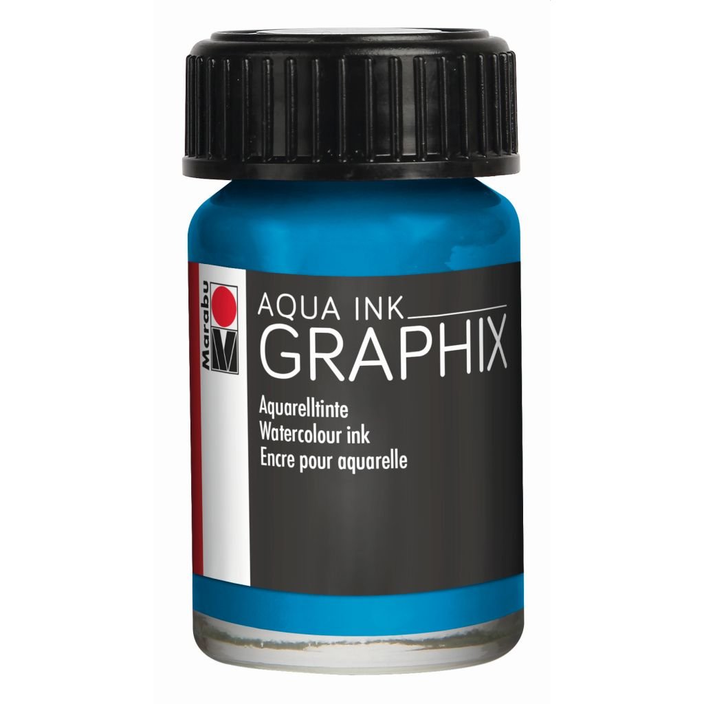 Marabu Graphix Aqua Ink - Bottle of 15 ML - Cyan (056)
