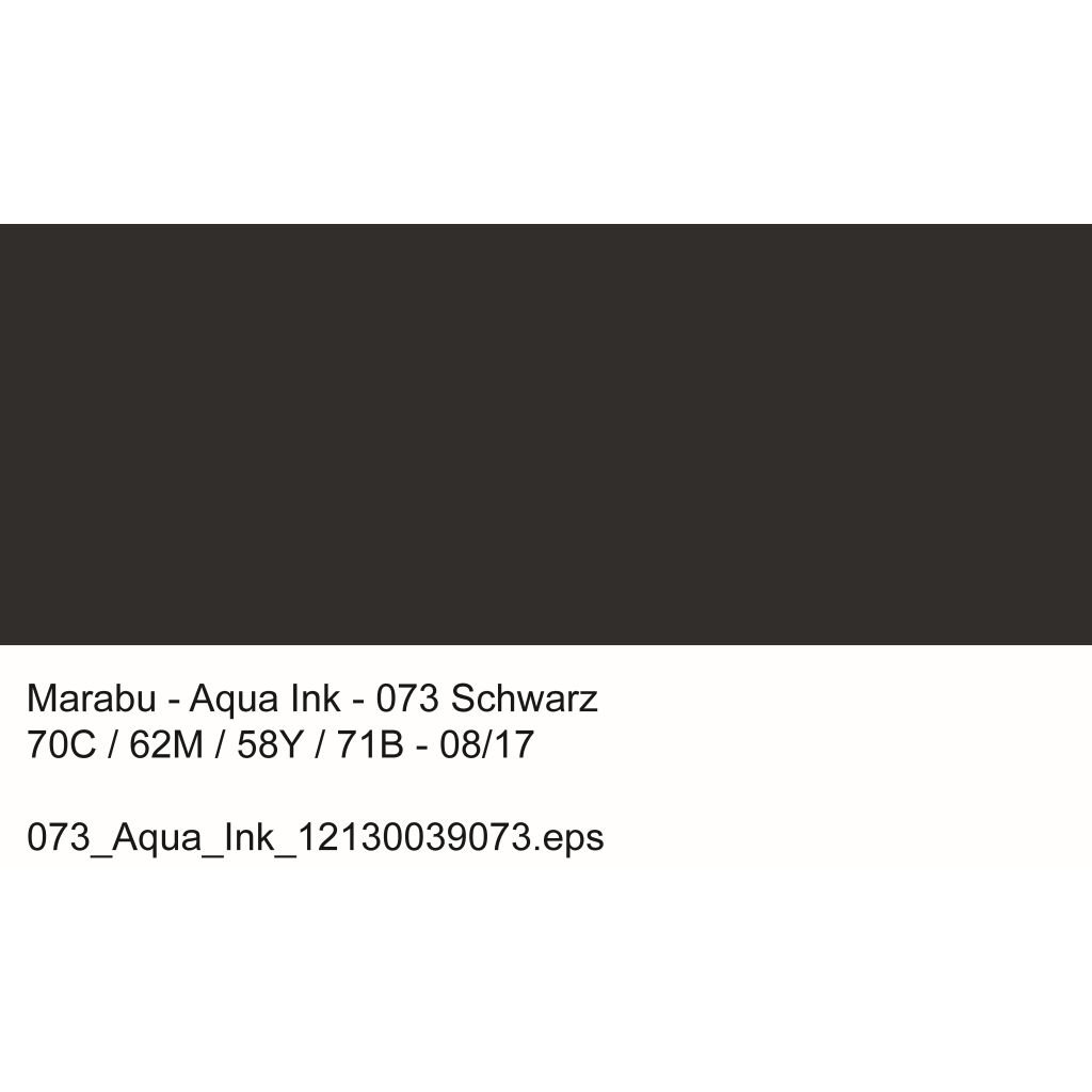 Marabu Graphix Aqua Ink - Bottle of 15 ML - Black (073)