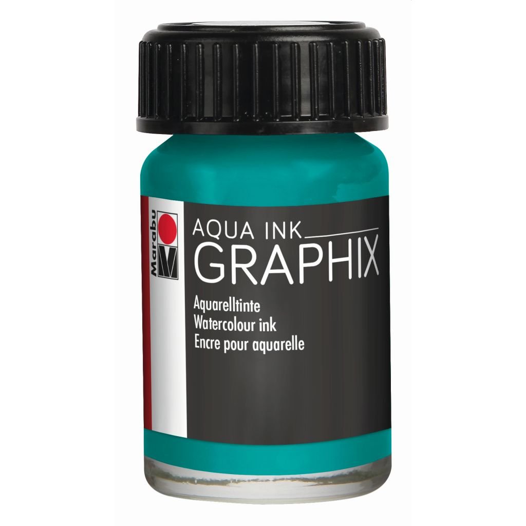 Marabu Graphix Aqua Ink - Bottle of 15 ML - Petrol (092)