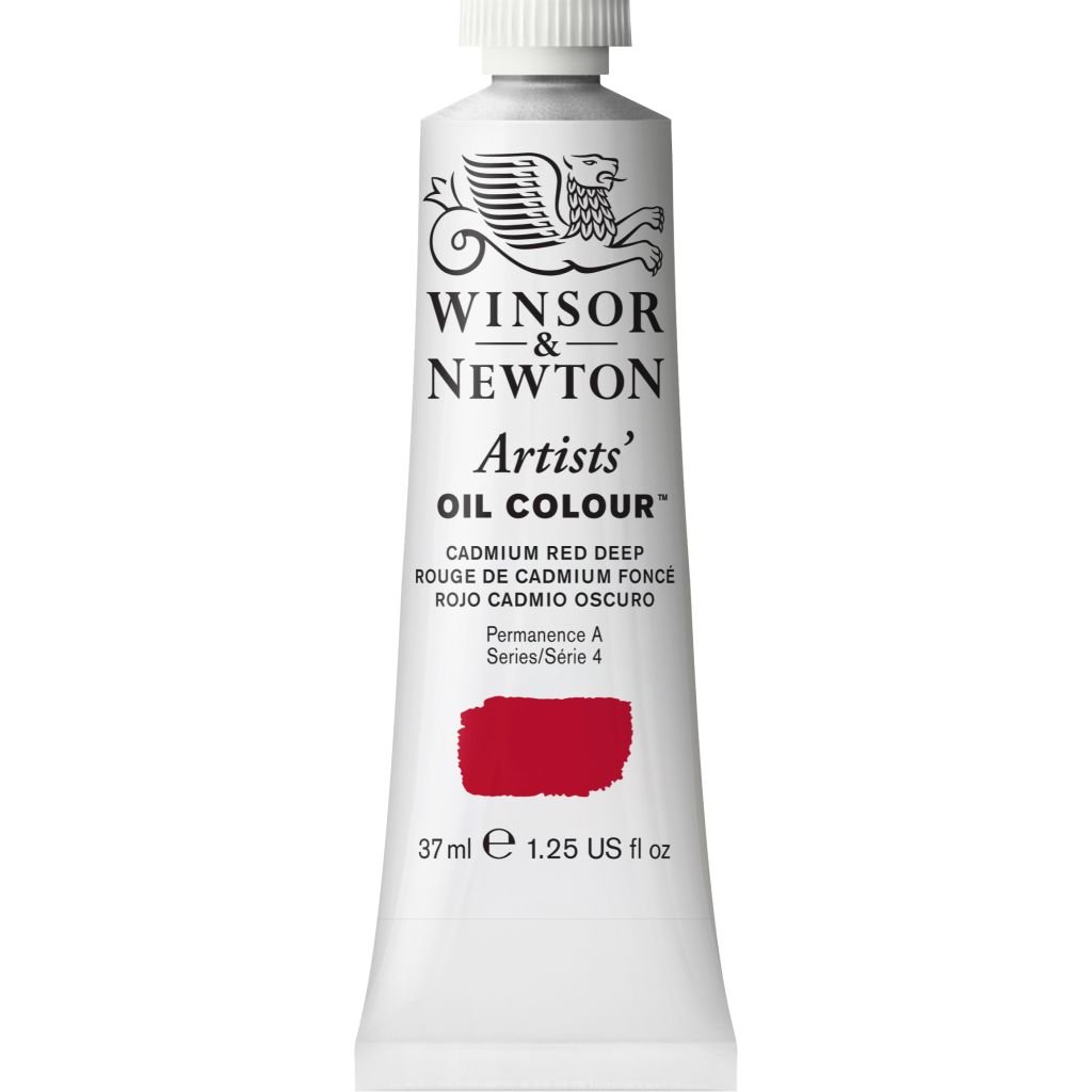 Winsor & Newton Artists' Oil Colour - Tube of 37 ML - Cadmium Red Deep (097)