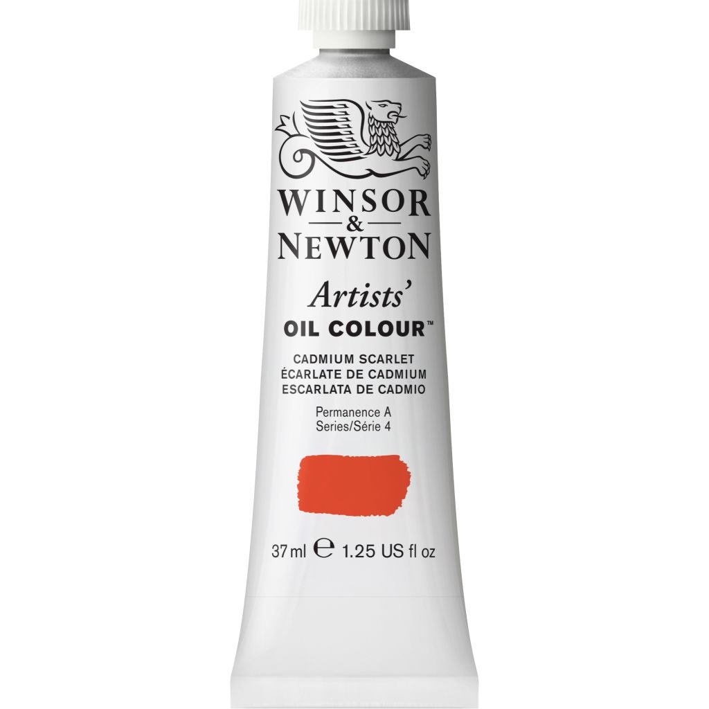 Winsor & Newton Artists' Oil Colour - Tube of 37 ML - Cadmium Scarlet (106)