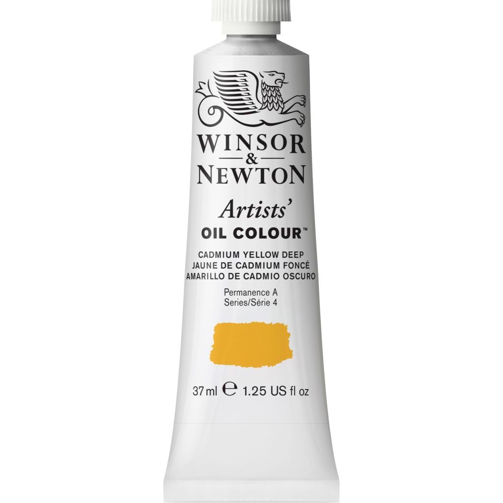 Winsor & Newton Artists' Oil Colour - Tube of 37 ML - Cadmium Yellow Deep (111)