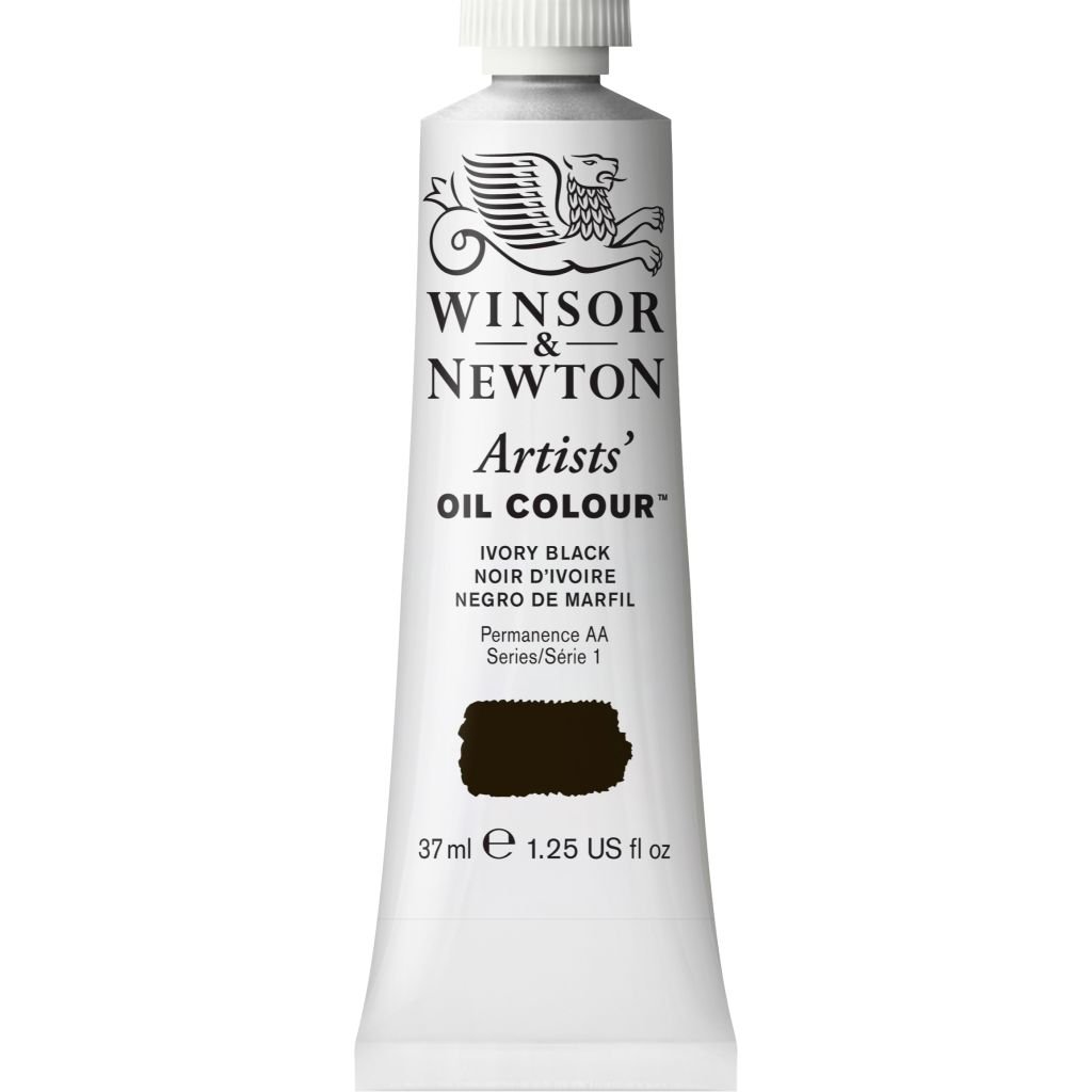 Winsor & Newton Artists' Oil Colour - Tube of 37 ML - Ivory Black (331)