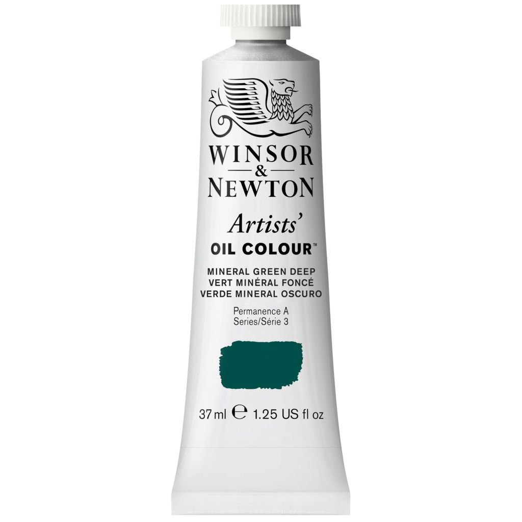 Winsor & Newton Artists' Oil Colour - Tube of 37 ML - Mineral Green Deep (412)