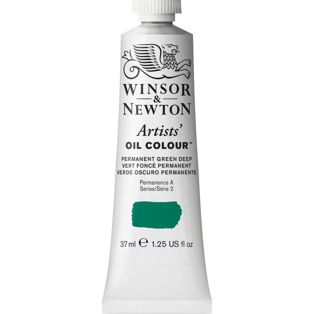 Winsor & Newton Artists' Oil Colour - Tube of 37 ML - Permanent Green Deep (482)