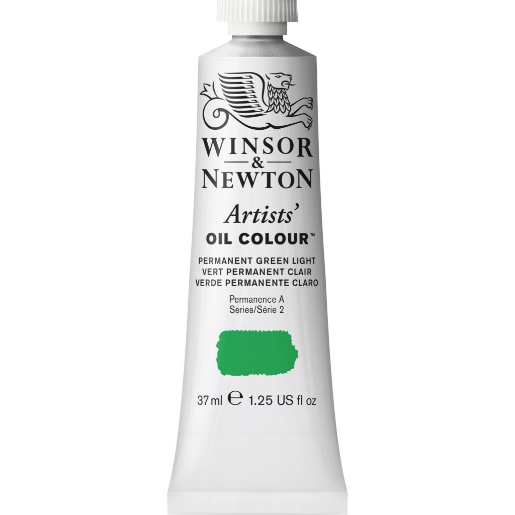 Winsor & Newton Artists' Oil Colour - Tube of 37 ML - Permanent Green Light (483)