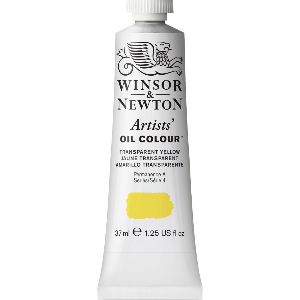 Winsor & Newton Artists' Oil Colour - Tube of 37 ML - Transparent Yellow (653)