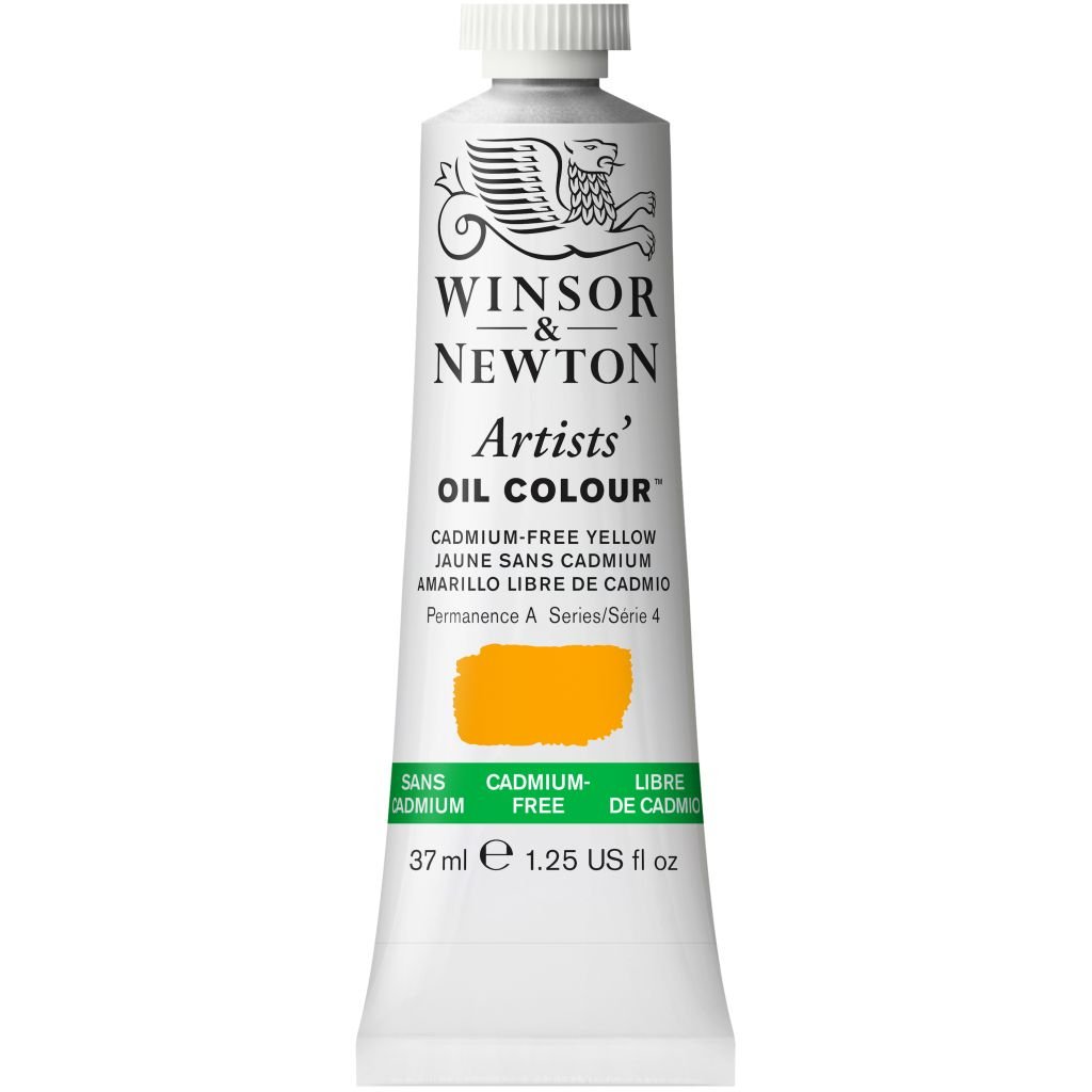 Winsor & Newton Artists' Oil Colour - Tube of 37 ML - Cadmium Free Yellow (890)