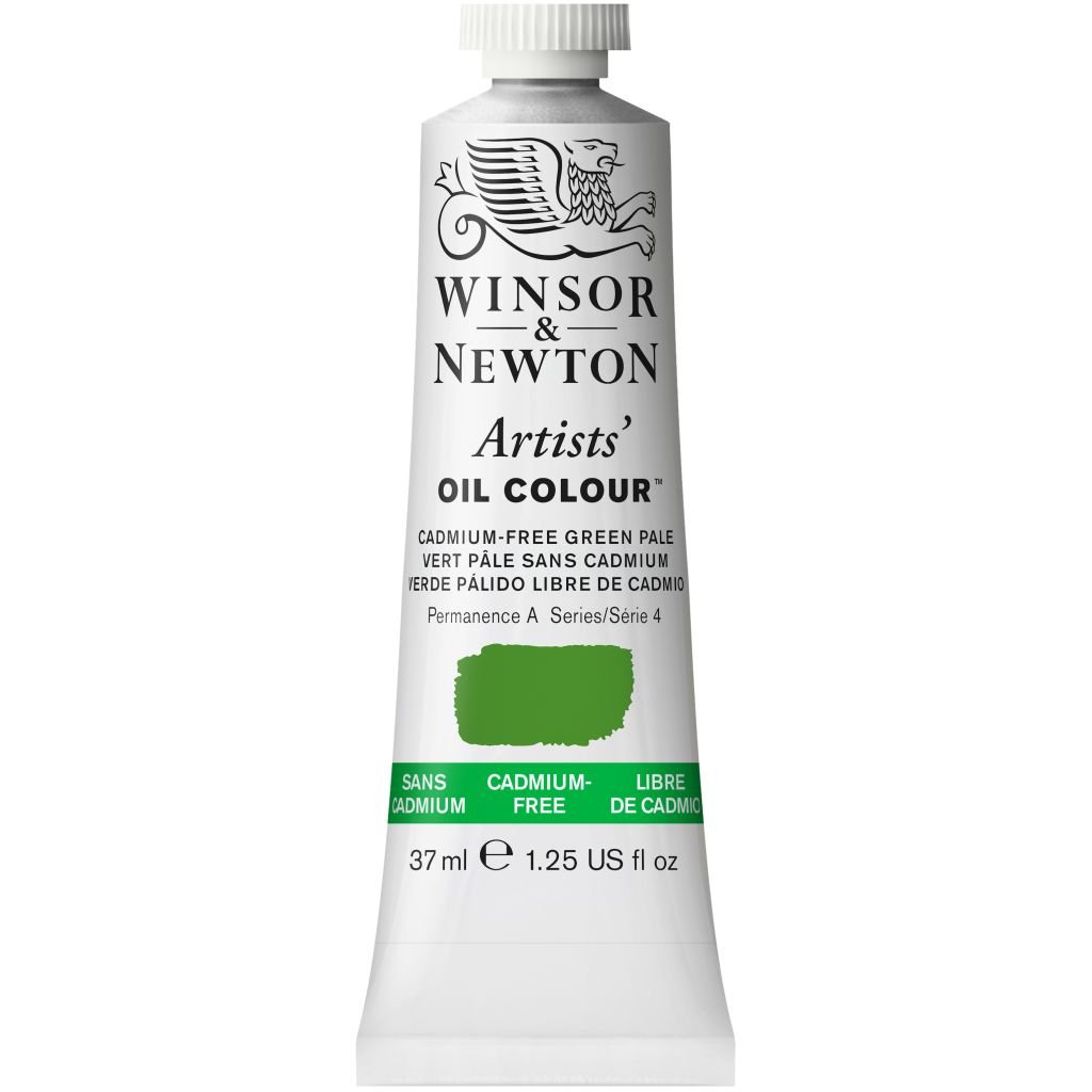 Winsor & Newton Artists' Oil Colour - Tube of 37 ML - Cadmium Free Green Pale (897)
