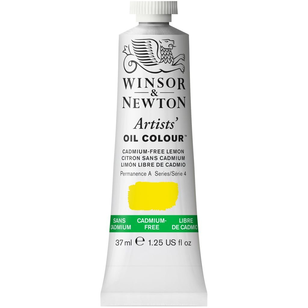 Winsor & Newton Artists' Oil Colour - Tube of 37 ML - Cadmium Free Lemon (898)