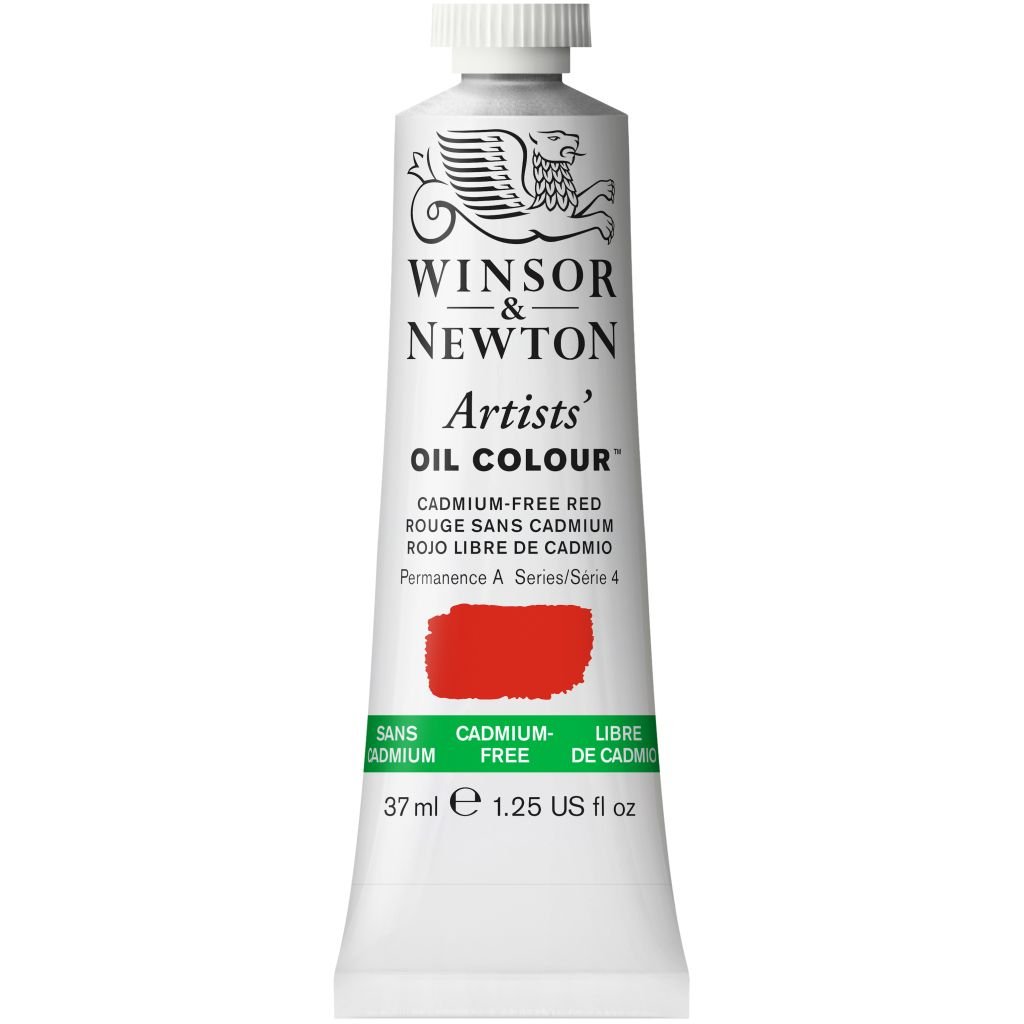 Winsor & Newton Artists' Oil Colour - Tube of 37 ML - Cadmium Free Red (901)