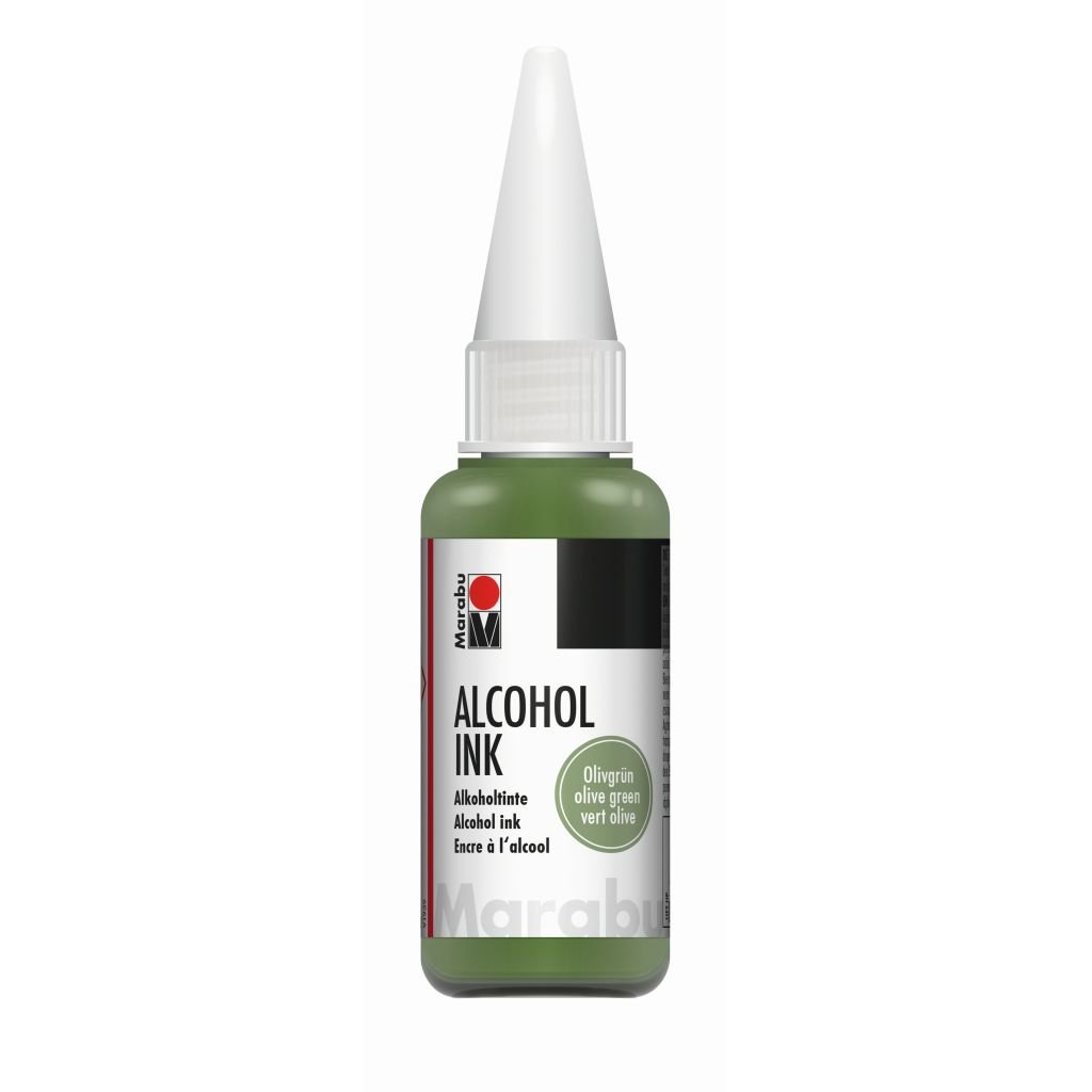 Marabu Alcohol Ink - Bottle of 20 ML - Olive Green (065) - Blister Pack