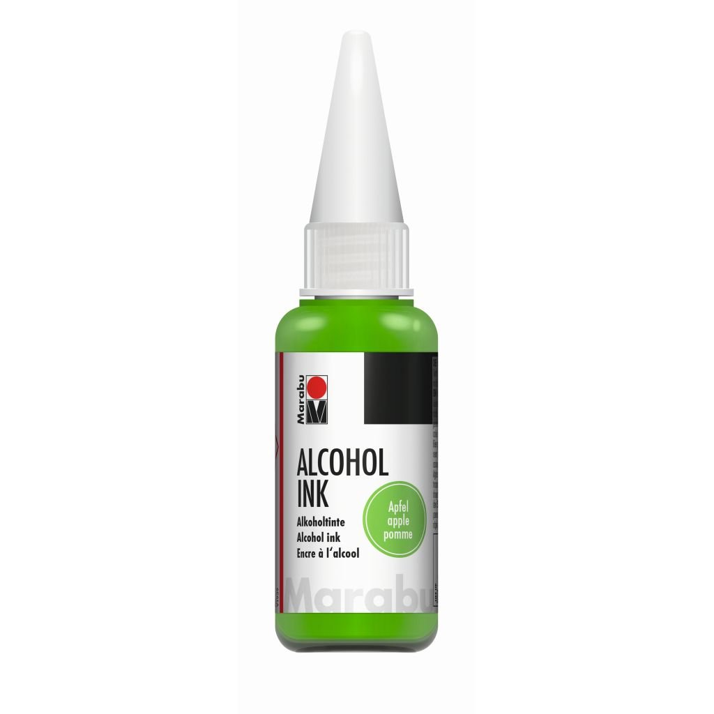 Marabu Alcohol Ink - Bottle of 20 ML - Apple (158) - Blister Pack