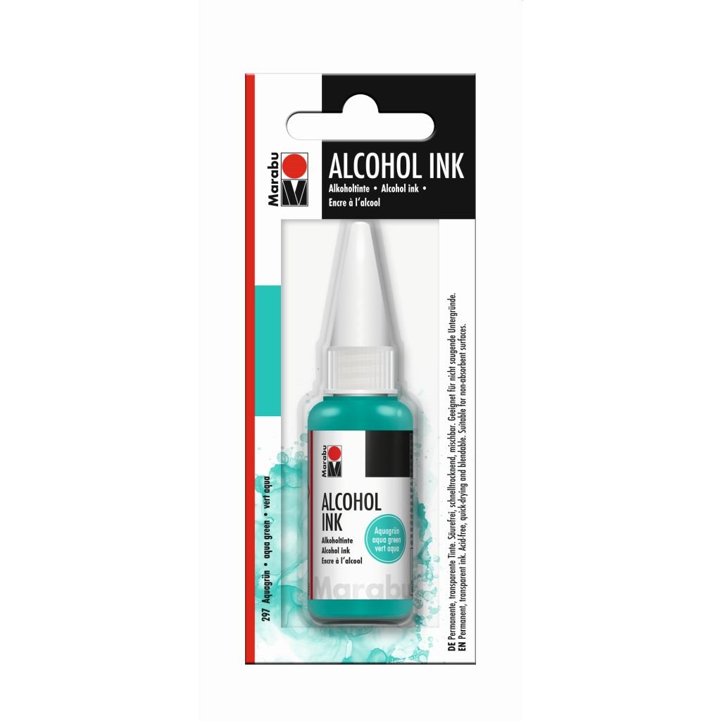 Marabu Alcohol Ink - Bottle of 20 ML - Agave (297) - Blister Pack