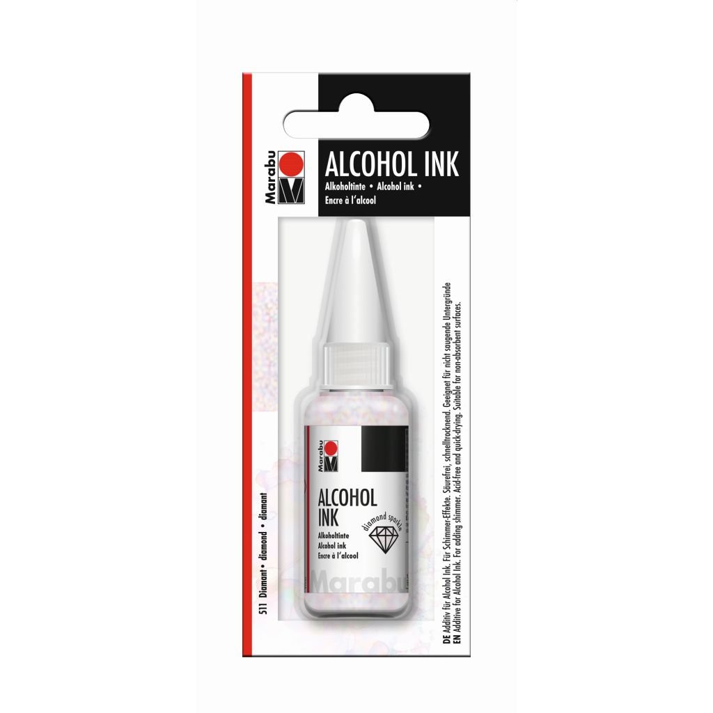 Marabu Alcohol Ink - Bottle of 20 ML - Diamond (511) - Blister Pack