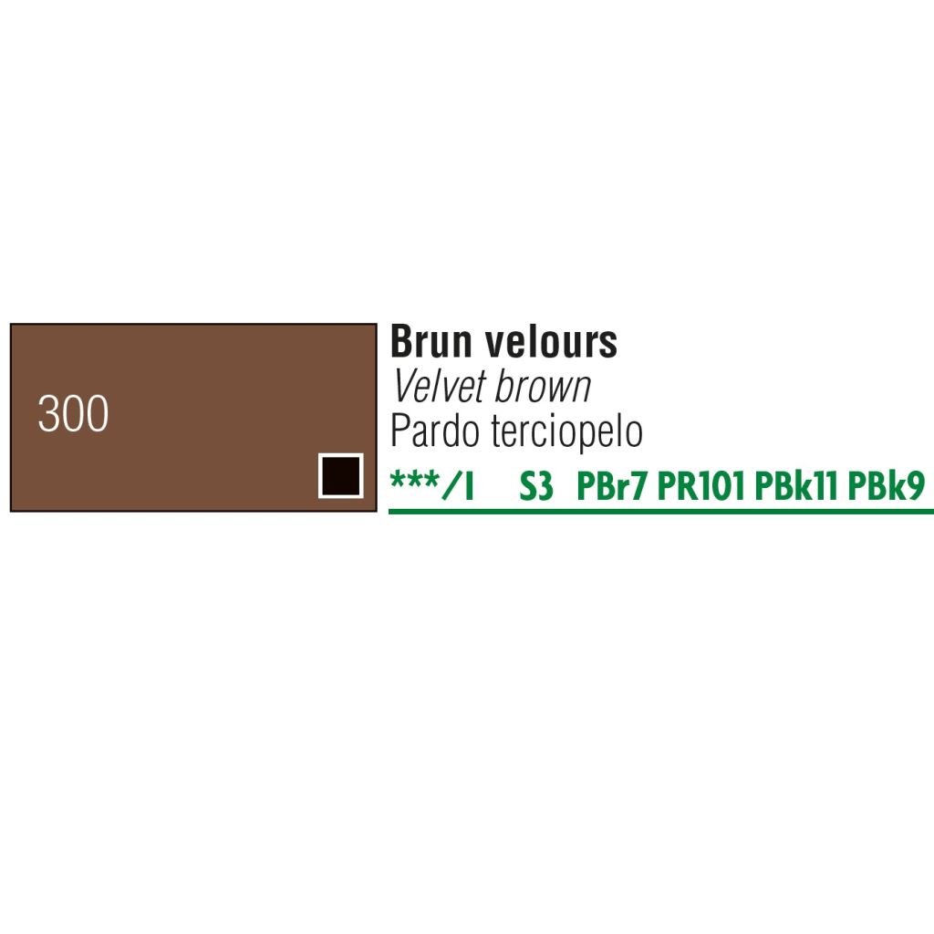 Pebeo Gouache Extra Fine T7 Paint - Velvet Brown (300) - 20 ML Tube
