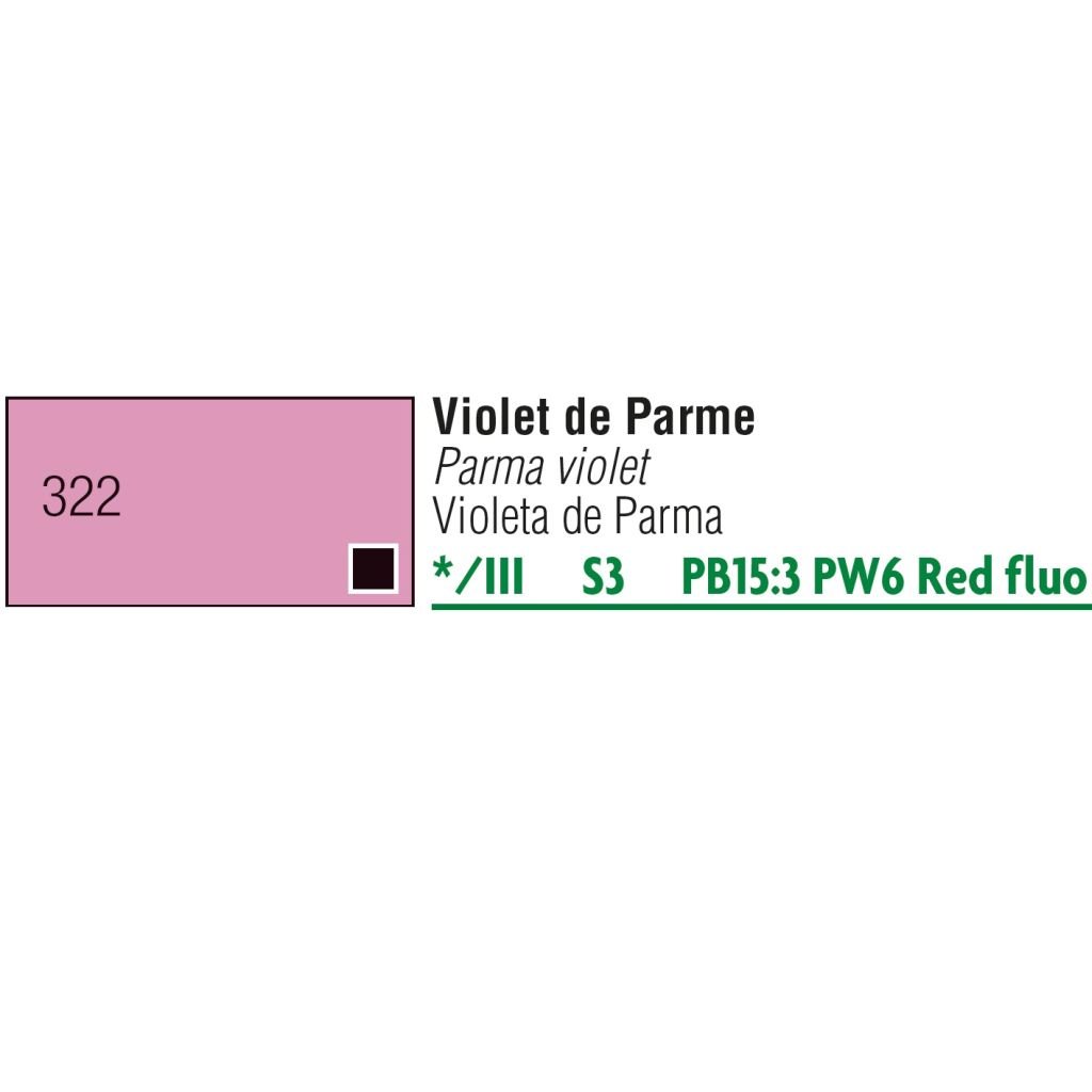 Pebeo Gouache Extra Fine T7 Paint - Parma Violet (322) - 20 ML Tube