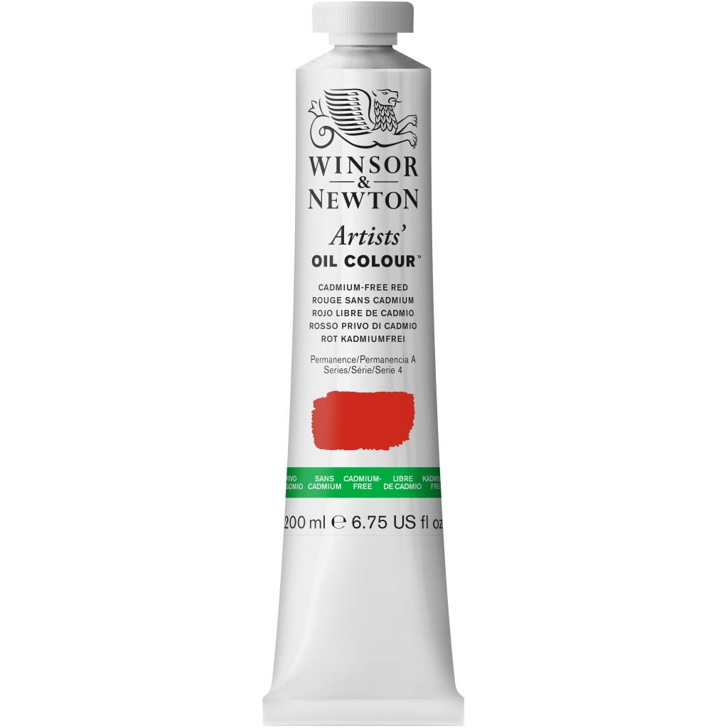 Winsor & Newton Artists' Oil Colour - Tube of 200 ML - Cadmium Free Red (901)