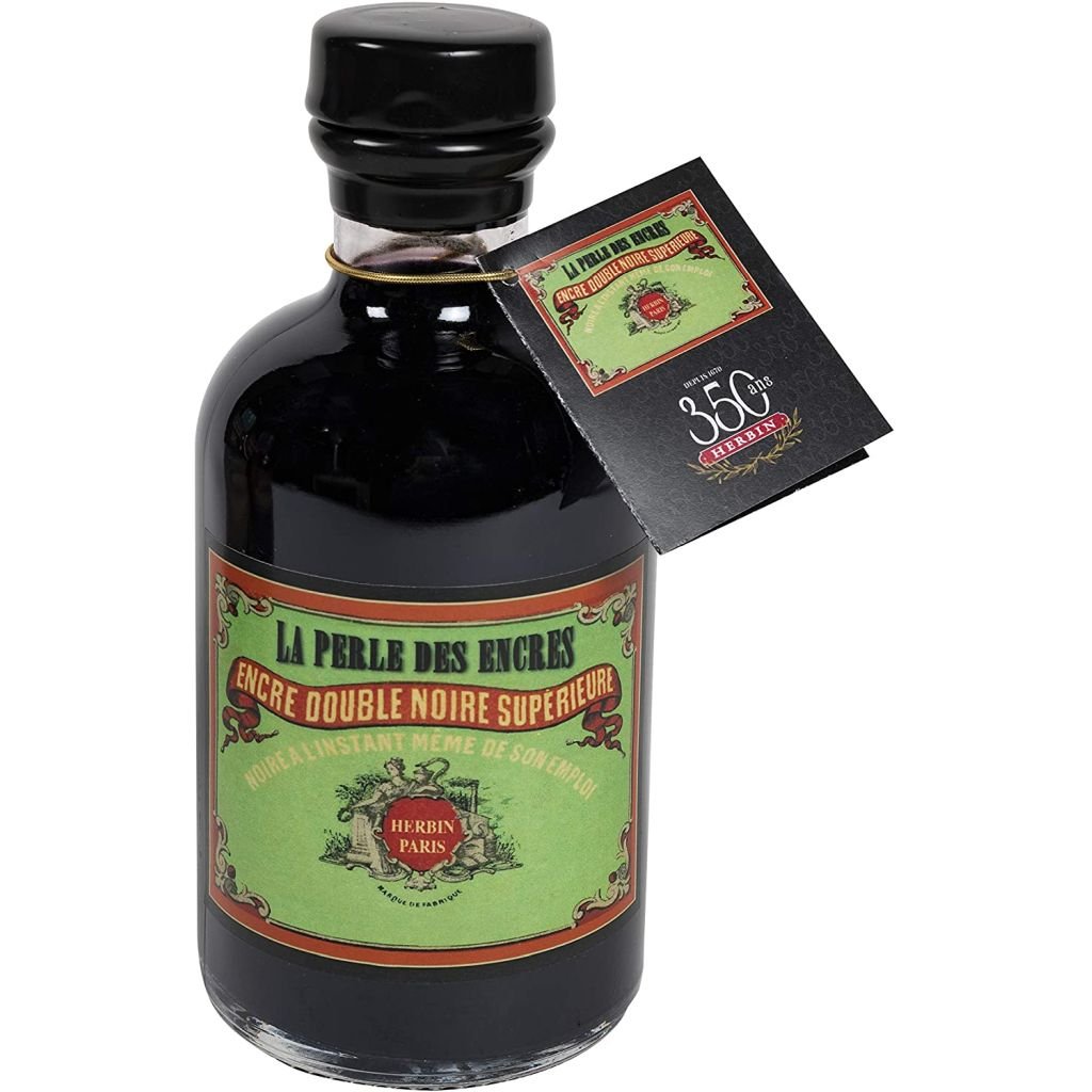 J. Herbin 350th Anniversary Ink - 500 ML Bottle - Perle Noire (Perle Black)