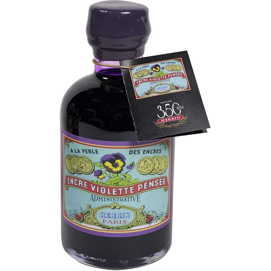 J. Herbin 350th Anniversary Ink - 500 ML Bottle - Violette Pensee (Pensive Violet)
