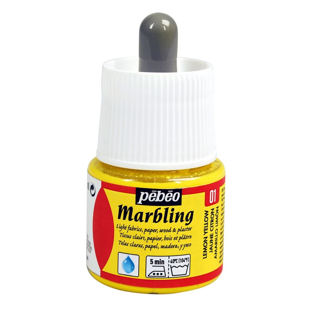 Pebeo Marbling Paint - 45 ML Bottle - Light Yellow (01)