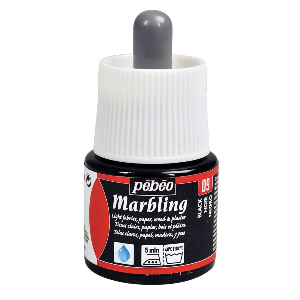 Pebeo Marbling Paint - 45 ML Bottle - Black (09)