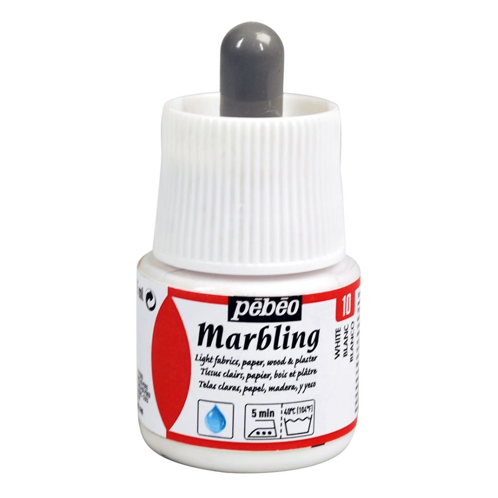 Pebeo Marbling Paint - 45 ML Bottle - White (10)