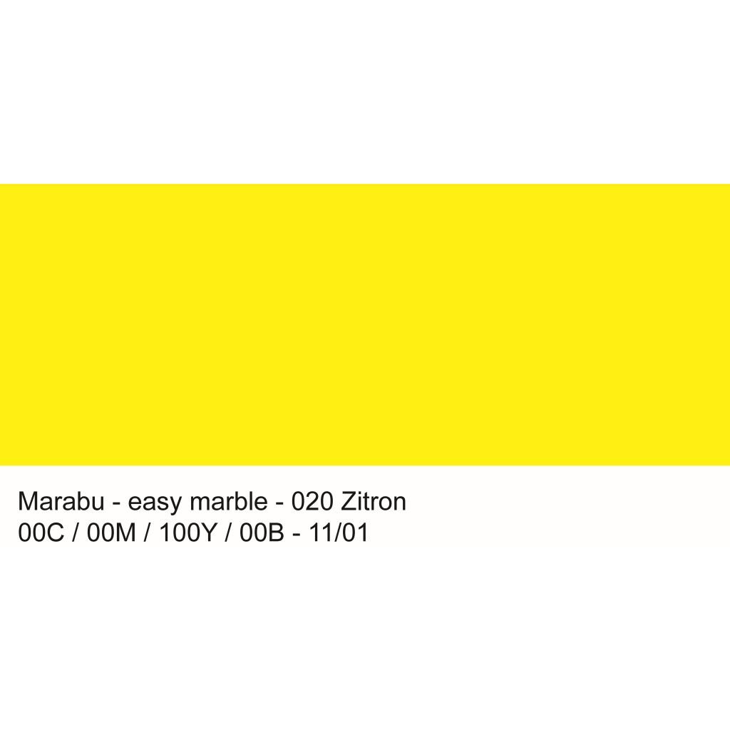 Marabu Easy Marble - Marbling Paint - Bottle of 15 ML - Lemon (020)