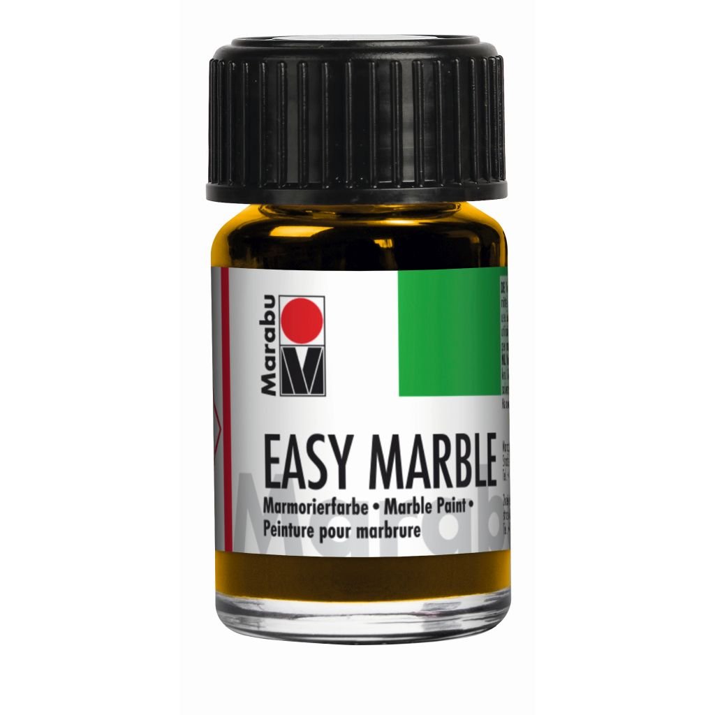 Marabu Easy Marble - Marbling Paint - Bottle of 15 ML - Medium Yellow (021)